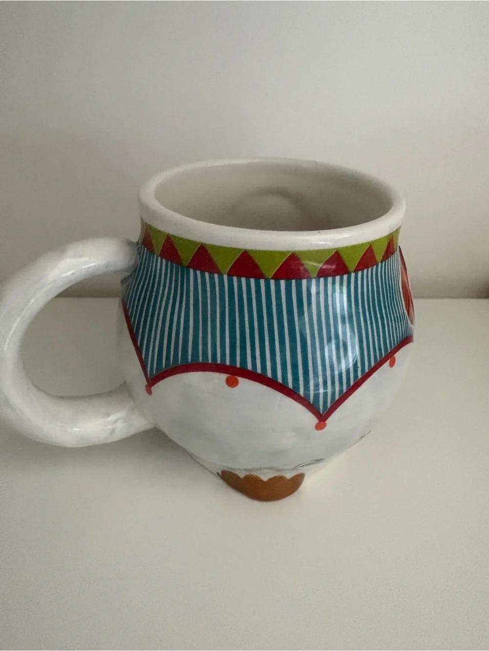 Pier 1 Multicolor Elephant Ceramic Mug